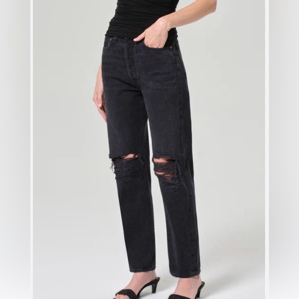 AGOLDE 90s Pinch Waist High Rise Straight jeans in the "Howl" wash Sz 25